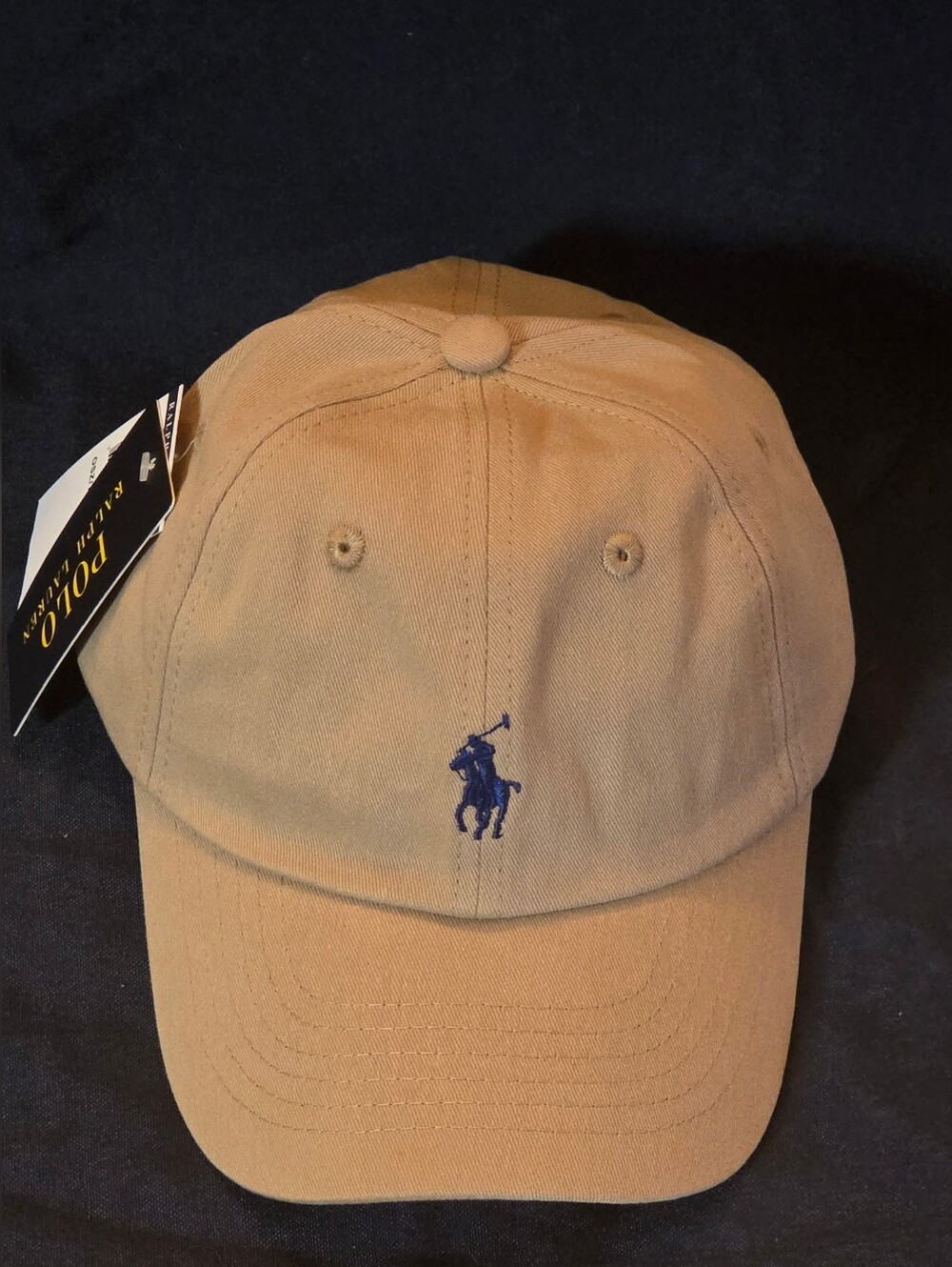 Polo by Ralph Lauren Khaki Cap with Navy Polo Player